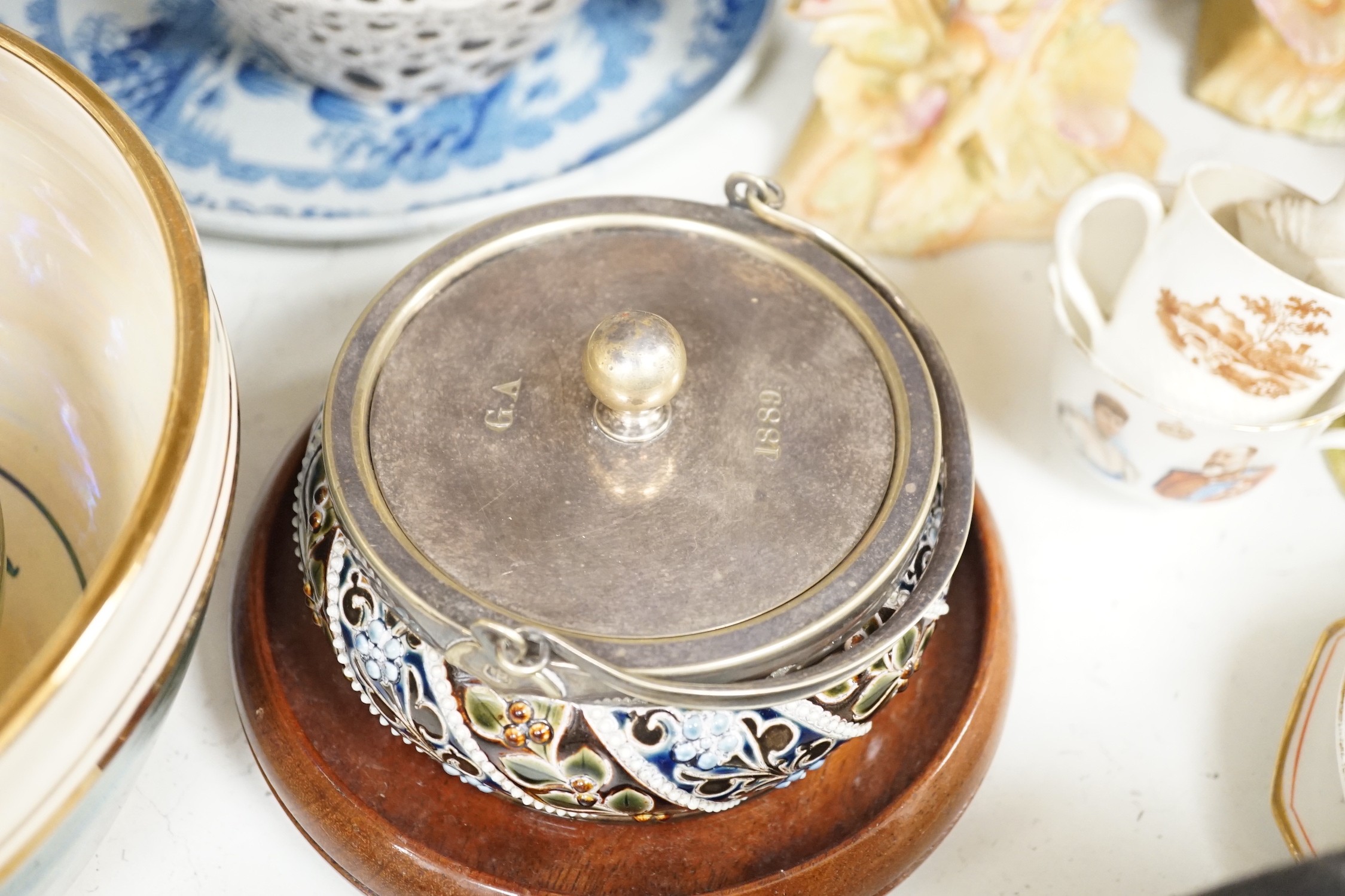A large quantity of various ceramics including Samson, Rosenthal, studio pottery and glass